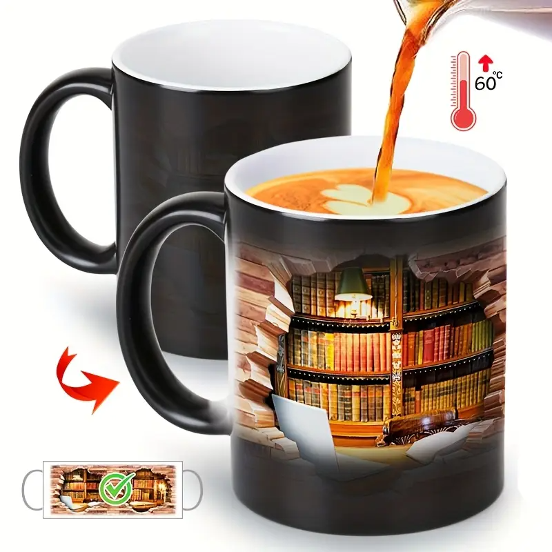 Tazza in Ceramica Magica con Libreria – Effetto Termico