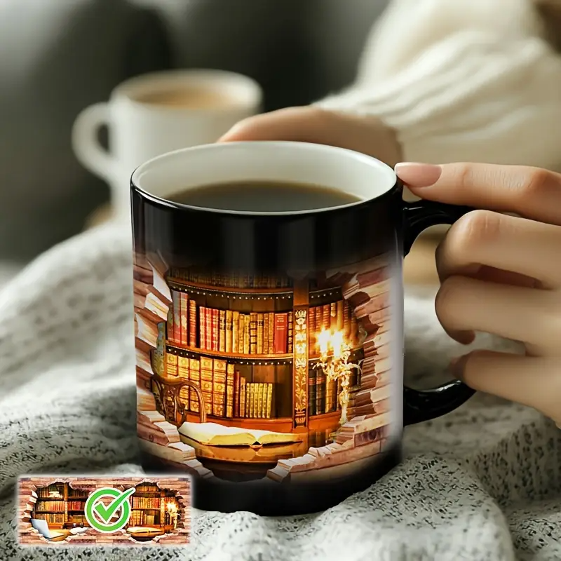 Tazza in Ceramica Magica con Libreria – Effetto Termico