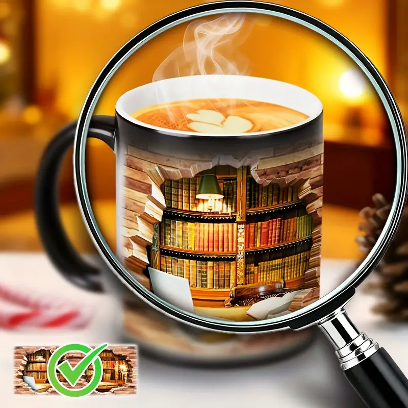 Tazza in Ceramica Termica Affascinante per Amanti dei Libri