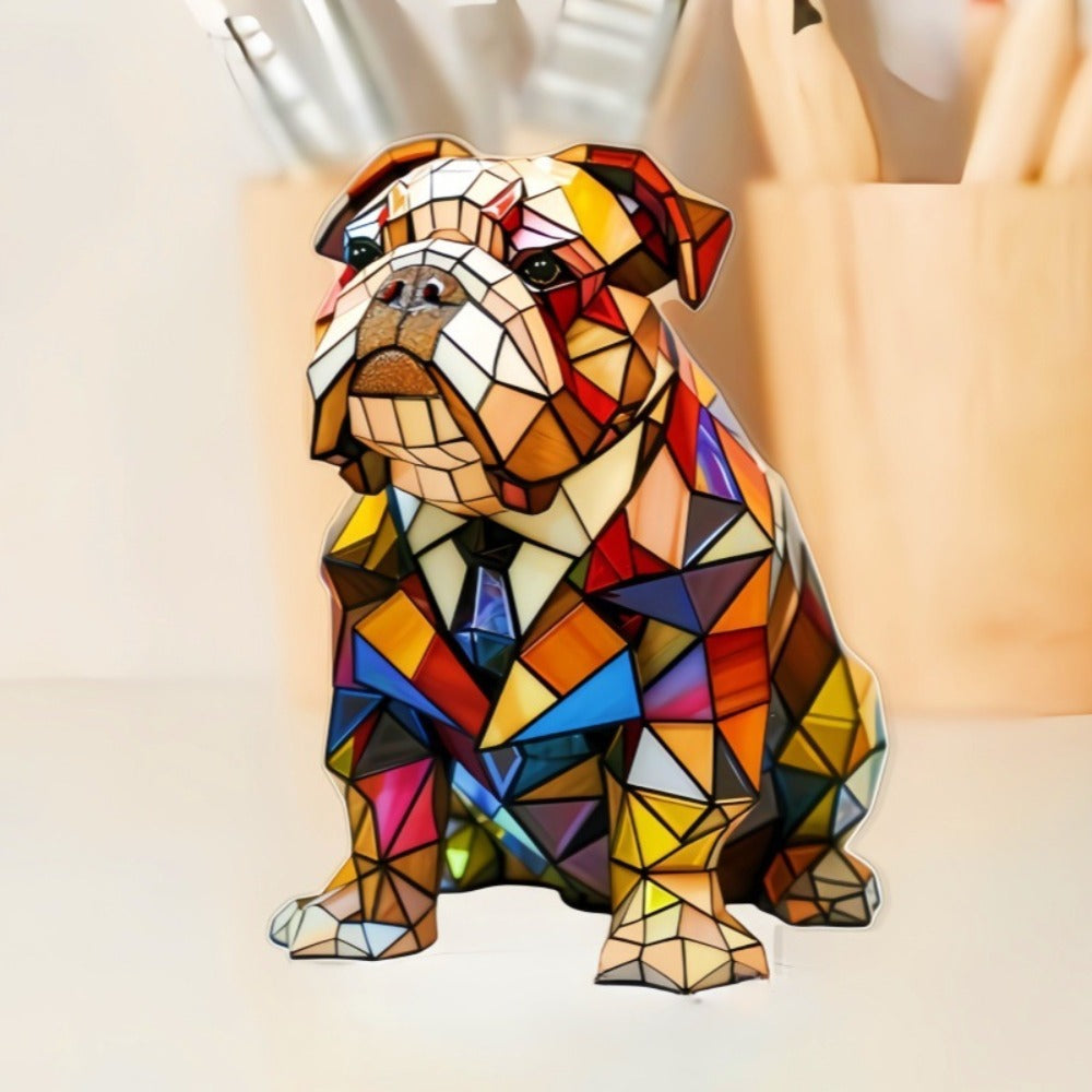 Bulldog dal Fascino Elegante – Lampada Artigianale