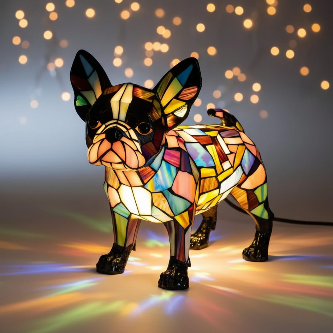 Boston Terrier Sofisticato – Luce Soffusa per la Tua Casa