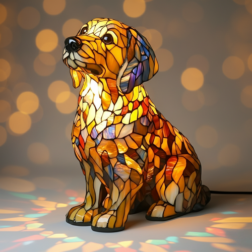 Golden Retriever Lily – Spiritual LED Sculpture