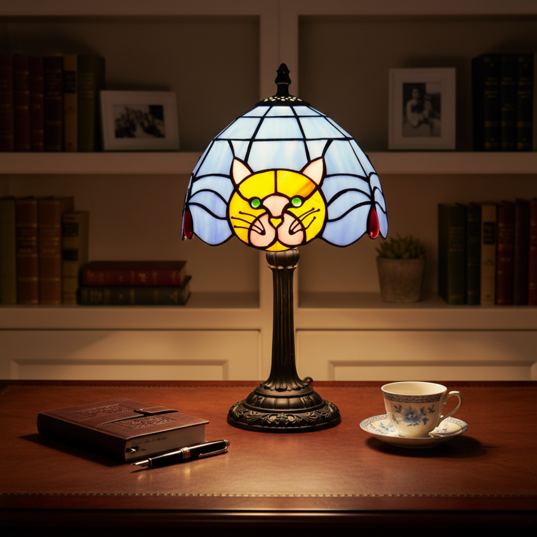 Gatto Barocco Vintage – Lampada da Tavolo