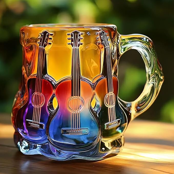 Tazza Artigianale con Design 3D di Chitarra