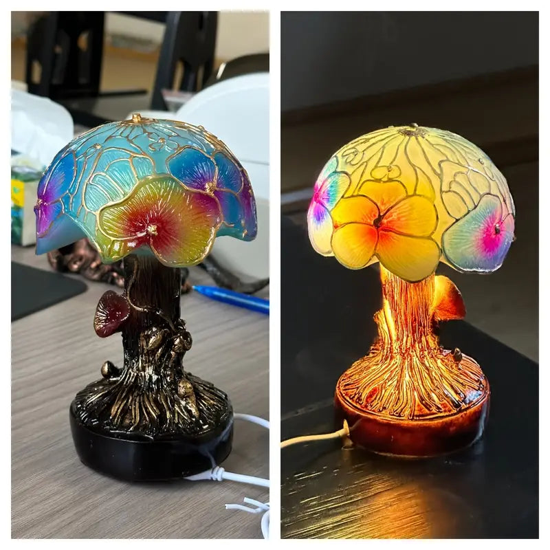 Mushroom – Boho LED Lamp with Flowers
