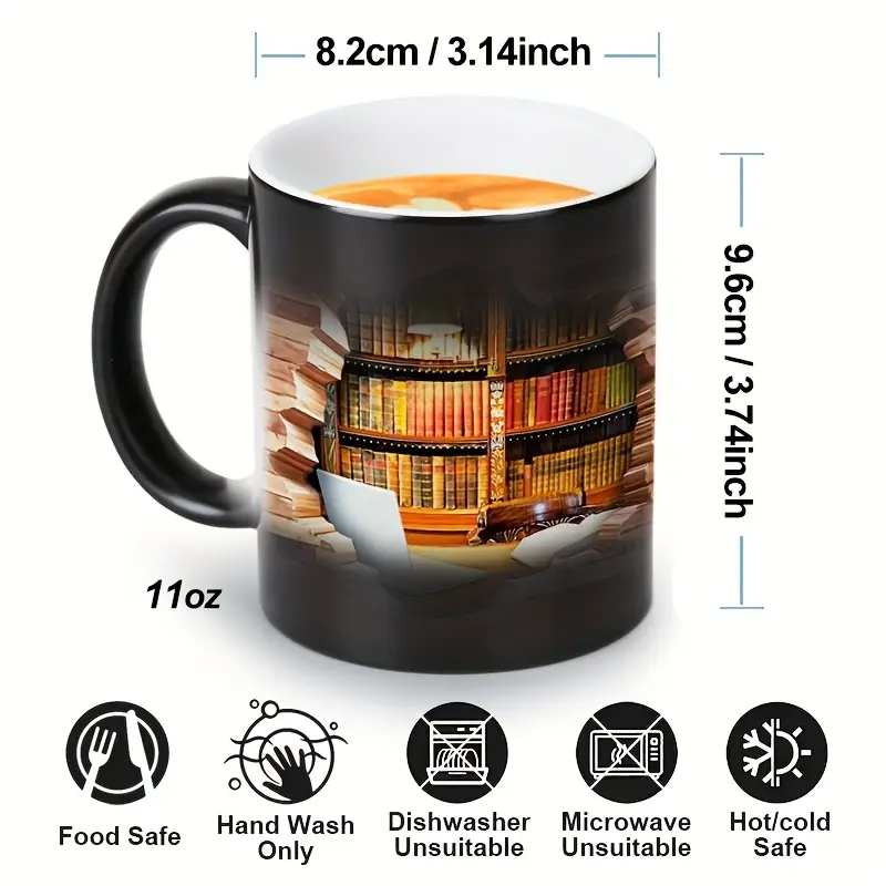 Tazza in Ceramica Magica con Libreria – Effetto Termico