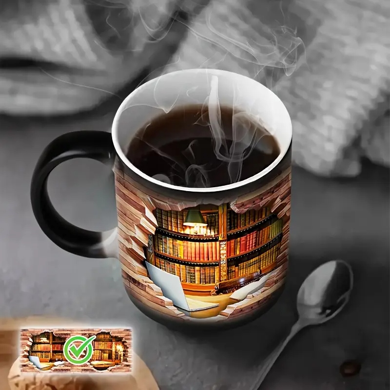 Tazza in Ceramica Termica Affascinante per Amanti dei Libri