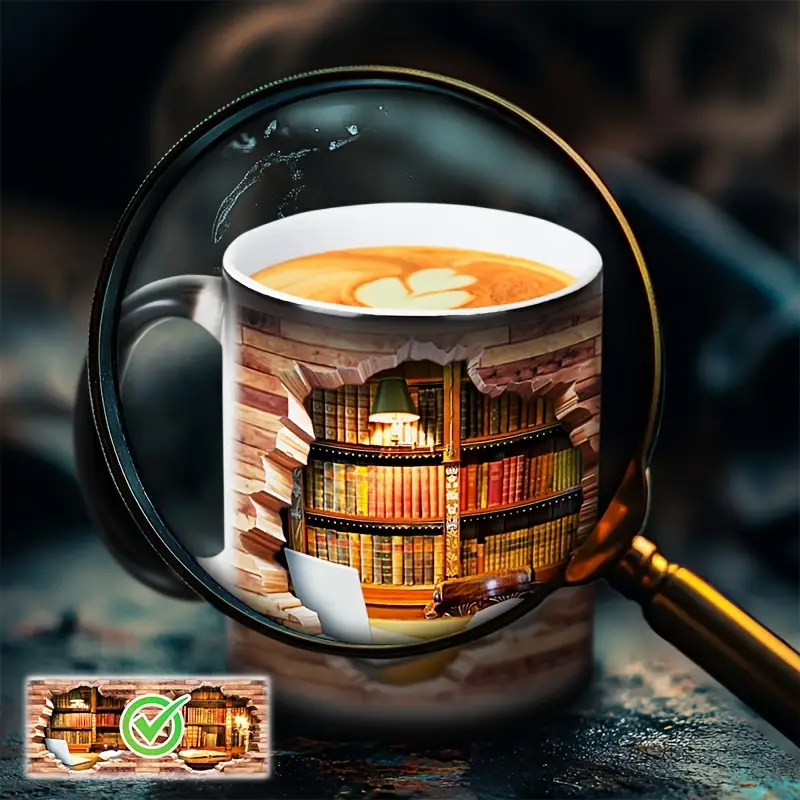Tazza in Ceramica Termica Affascinante per Amanti dei Libri