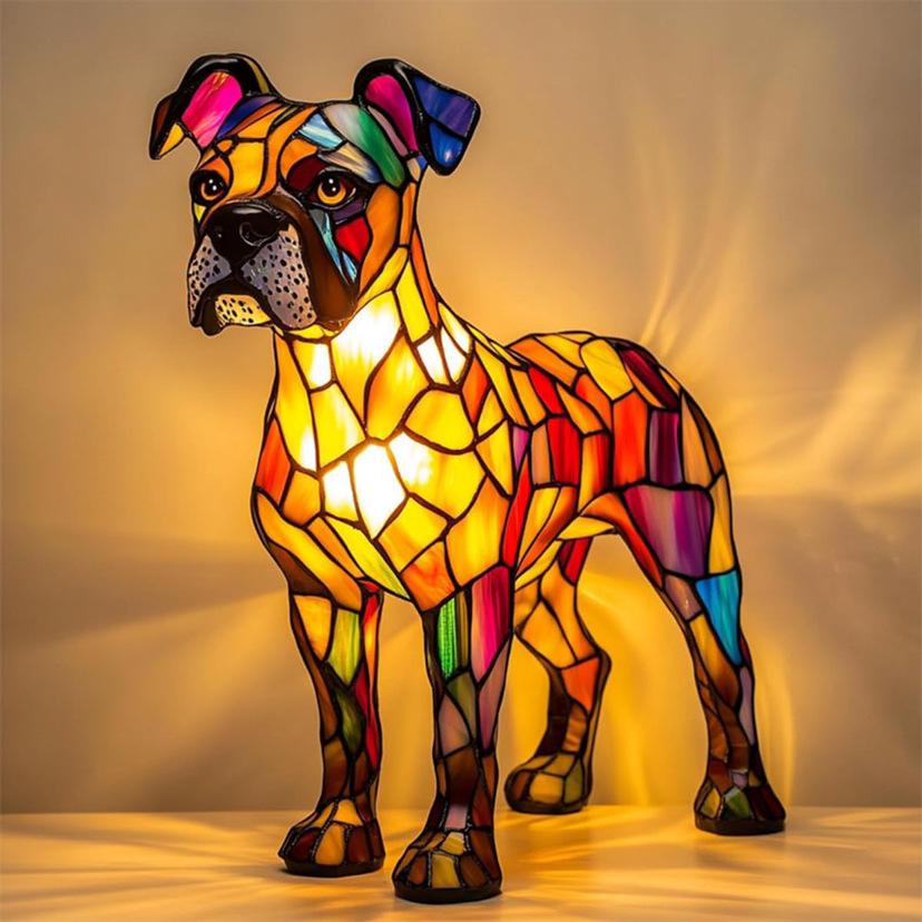 Boxer Splendido – Lampada Artigianale in Vetro Colorato