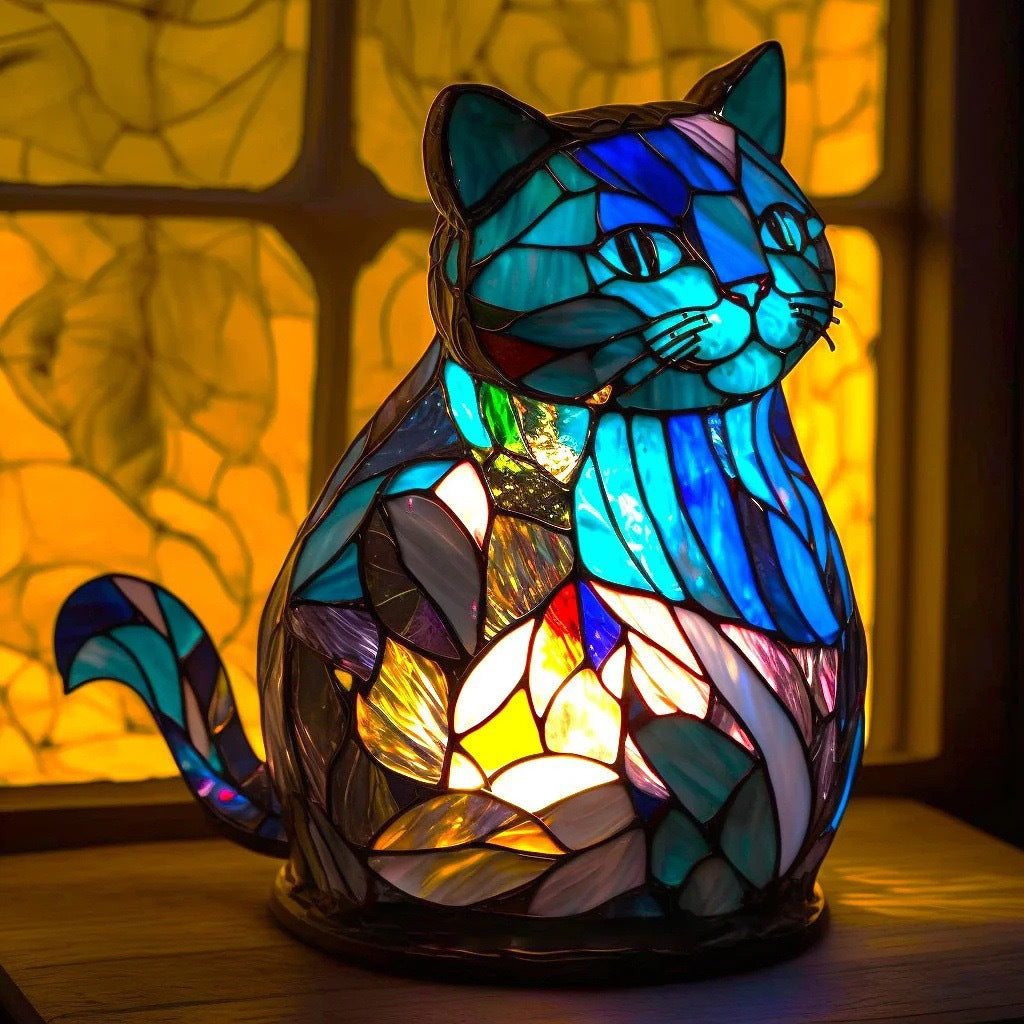 Garfield – Lampada Artigianale in Vetro Colorato