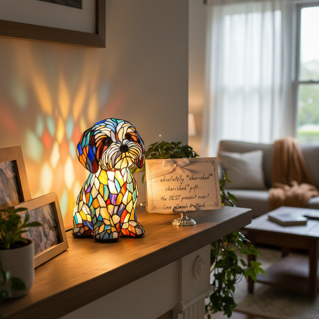 Dog – Glowing Stained Glass Companions